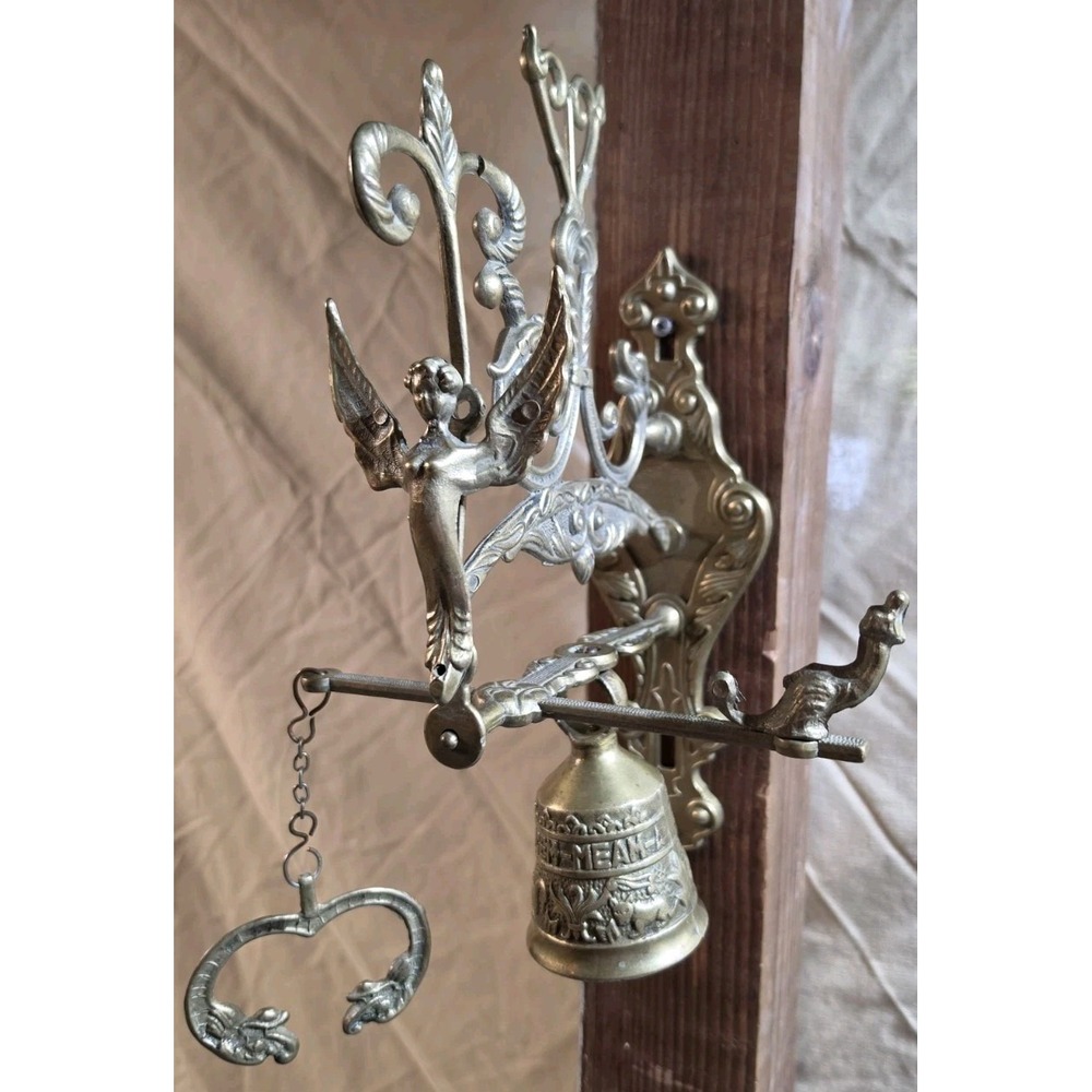 Antique Monastery Brass Door Bell Vocem Meam Audit Qui Me Tangit